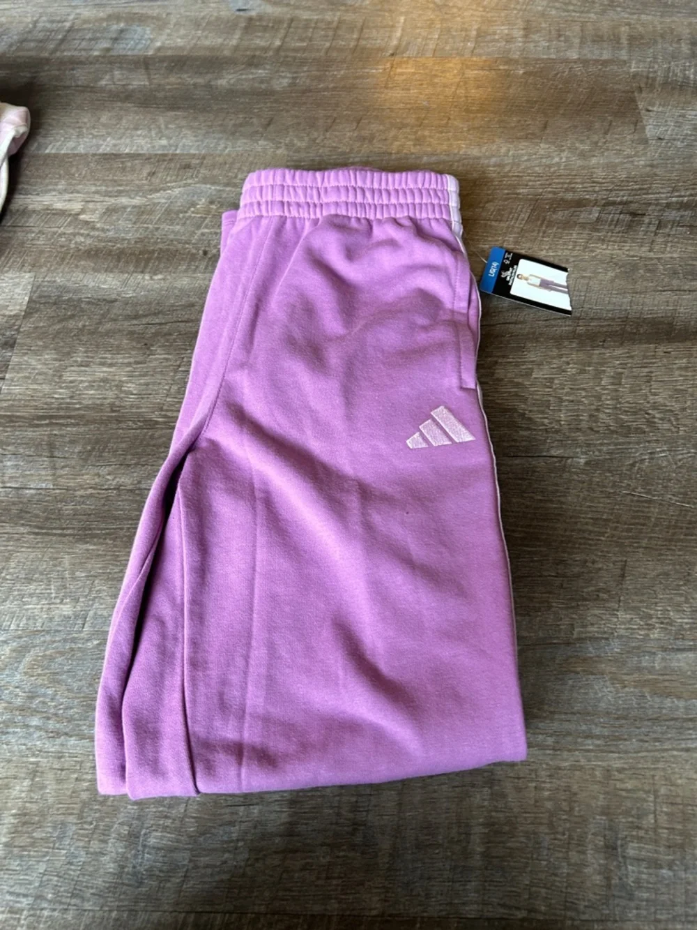 adidas Girls Lavender Pink Jogger Sweatpants - Picture 1 of 3